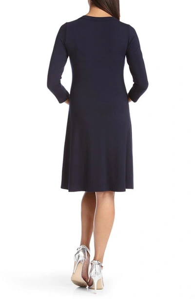 Shop Karen Kane A-line Jersey Dress In Navy