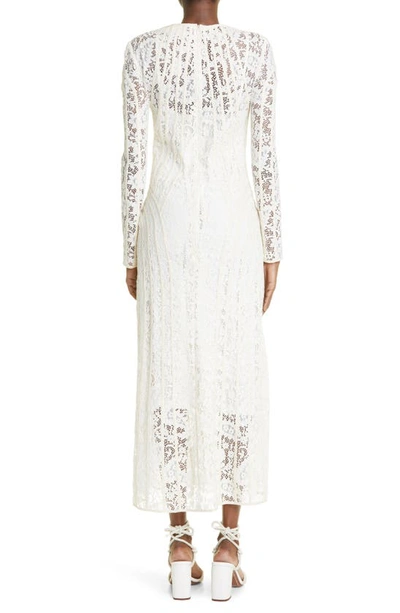Zimmermann Devi Lace Long-sleeve Midi Dress In Cream