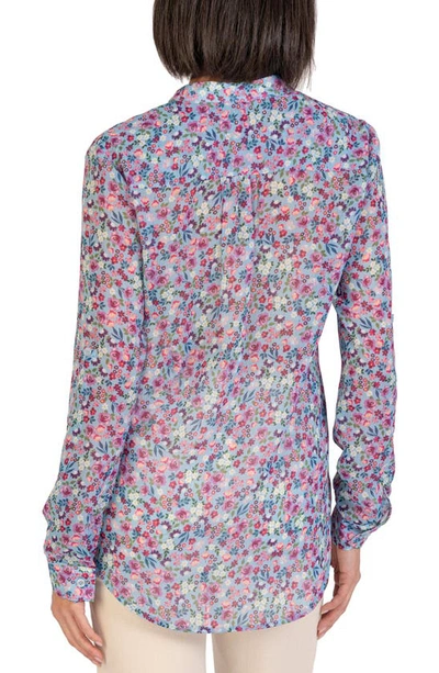 Shop Kut From The Kloth Jasmine Chiffon Button-up Shirt In Avignon-light Denim