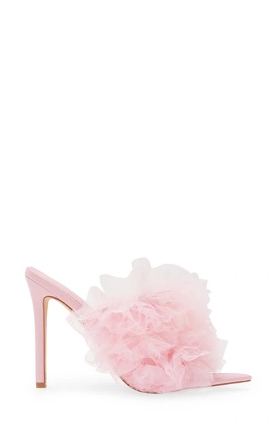 Shop Azalea Wang Birdie Tulle Sandal In Pink