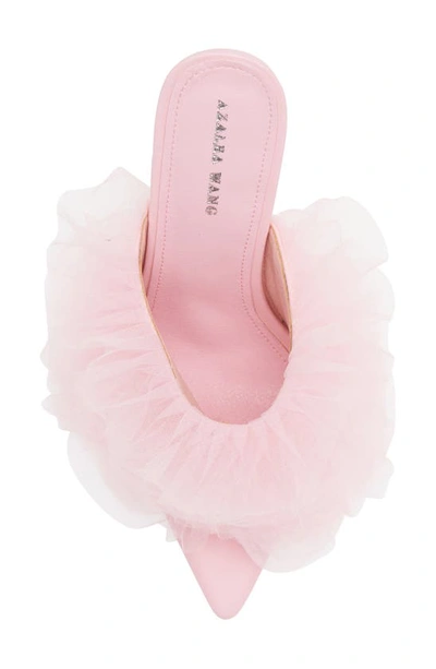 Shop Azalea Wang Birdie Tulle Sandal In Pink