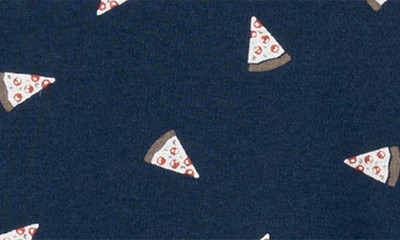 Shop Miles The Label Pizza Print Stretch Organic Cotton Sweatshirt In Navy