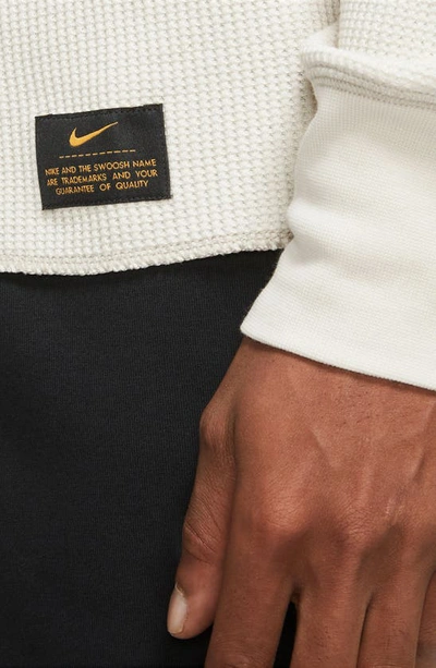 Shop Nike Heavyweight Waffle Knit Top In Phantom/ Iron/ Black