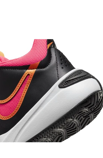 Shop Nike Kids' Team Hustle D 11 Basketball Sneaker In Black/ Orange/ White/ Punch