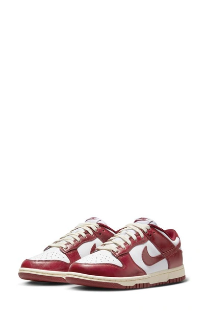 Nike Dunk Low Premium Sneaker In White/ Team Red/ Coconut Milk