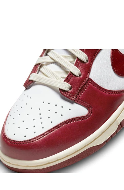 Nike Dunk Low Premium Sneaker In White/ Team Red/ Coconut Milk