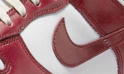 Nike Dunk Low Premium Sneaker In White/ Team Red/ Coconut Milk