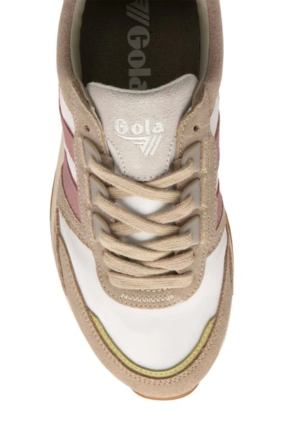 Shop Gola Chicago Sneaker In Off White/ Grey/ Dusty Rose