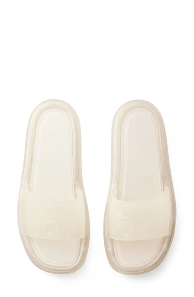 Shop Tory Burch Bubble Jelly Slide Sandal In New Ivory / New Ivory