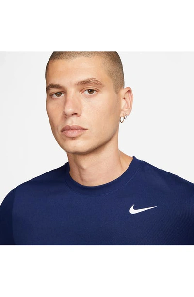 Shop Nike Dri-fit Legend T-shirt In Blue Void/ White