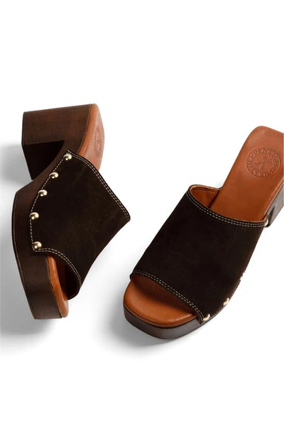 Shop Penelope Chilvers Arusha Platform Slide Sandal In Bitter Chocolate