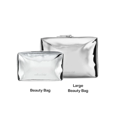 Shop Wellinsulated Large Performance Beauty Bag In Silver