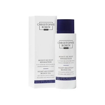 Shop Christophe Robin Night Recovery Monoi Oil With White Lotus Flower In Default Title