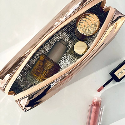 Shop Wellinsulated Performance Beauty Bag In Rose Gold