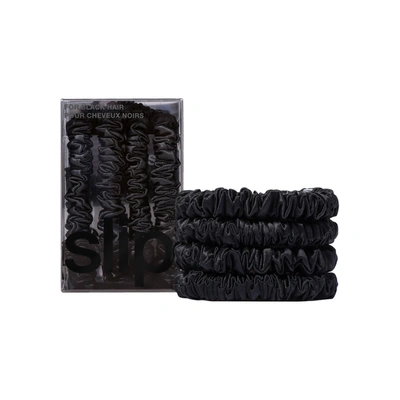 Shop Slip Skinny Scrunchies In Black