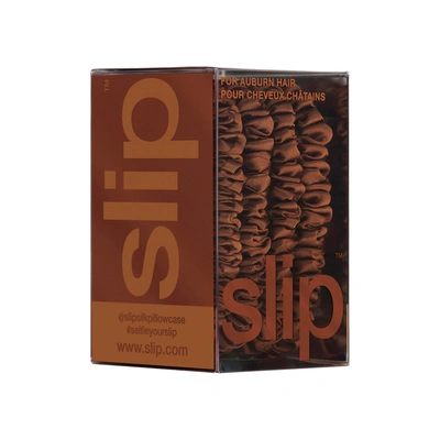 Slip Skinny Scrunchies In Auburn