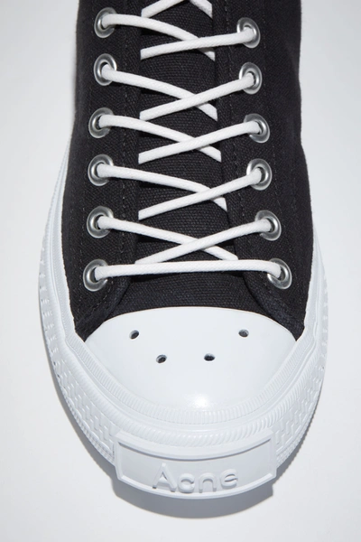 Shop Acne Studios Women Low Top Sneakers In Black/off White