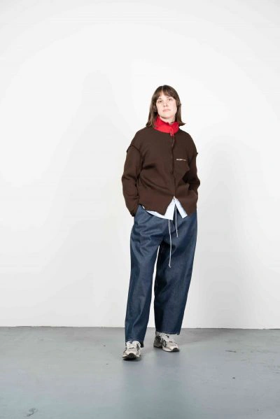 Camiel Fortgens B.v. Men Small Zip-up Knit In Brown/red | ModeSens