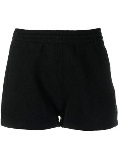 Alexander Wang T T By Alexander Wang Black Shorts With Subtle Logo Detail In Black 001