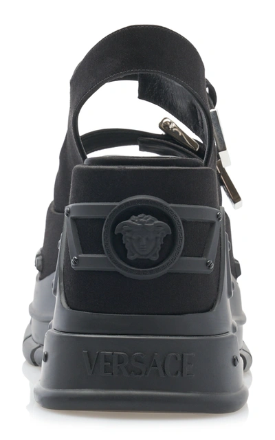 Shop Versace Women Platform Sandal T. 120 In 1b00p Black-palladium