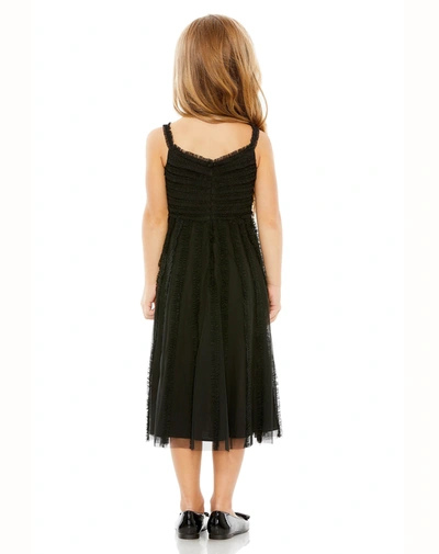 Shop Mac Duggal Girls Sleeveless Ruffle Tiered Mini Dress In Black