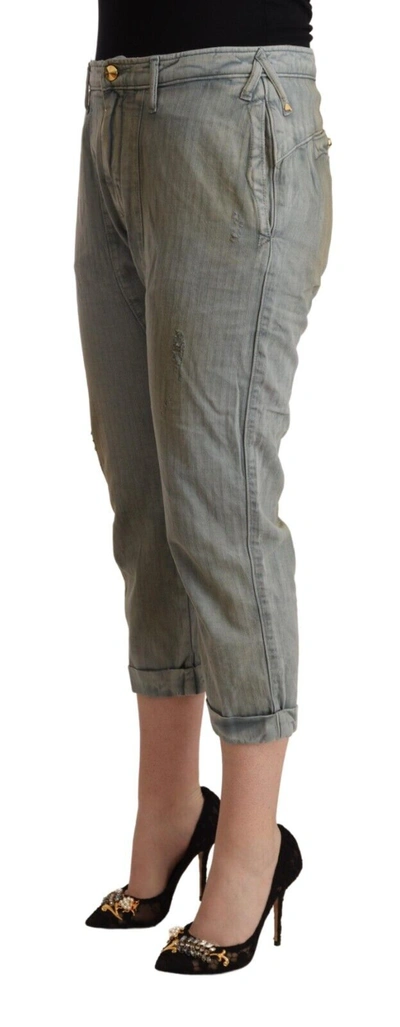 Shop Cycle Gray 100% Cotton Mid Waist Skinny Cropped Women's Pants