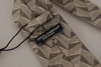 Shop Dolce & Gabbana Beige Fantasy Pattern Adjustable Neckmen's Accessory Men's Tie