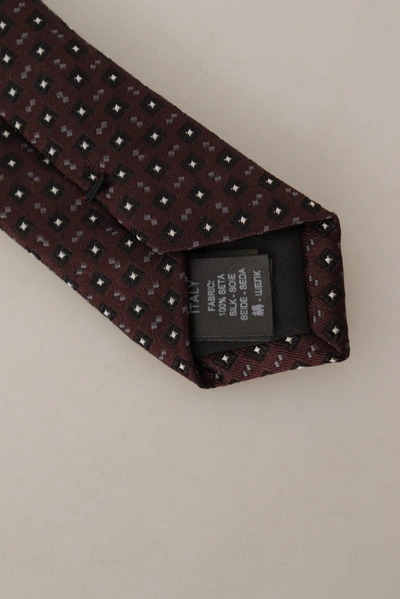 Shop Dolce & Gabbana Black Square Geometric Pattern Necktie Men's Accessory In Multicolor