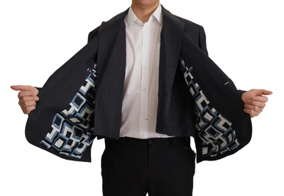 Shop Dolce & Gabbana Blue Linen Formal Mens Blazer Men's Jacket