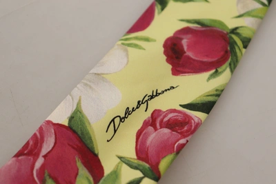 Shop Dolce & Gabbana Multicolor Floral Print Adjustable Neckmen's Accessory Men's Tie