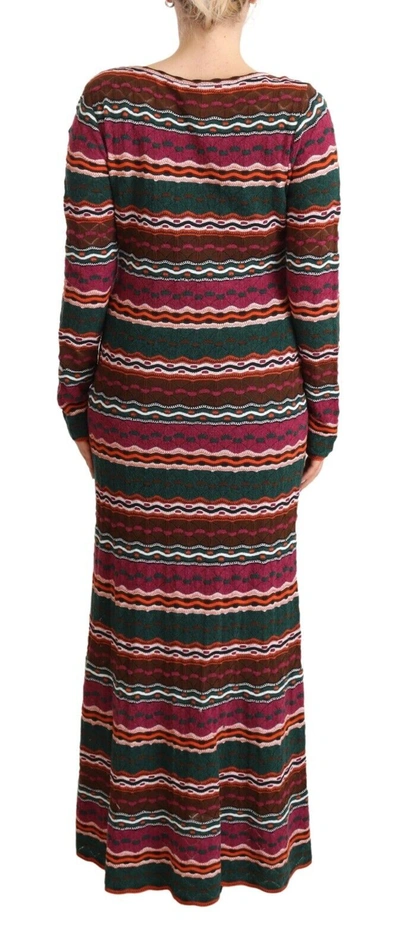 Shop Missoni Multicolor Stripe Wool Knitted Maxi Sheath Women's Dress