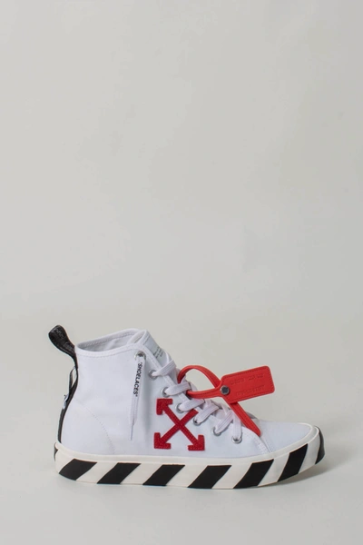 Shop Off-white Mid Top Vulcanized Canvas