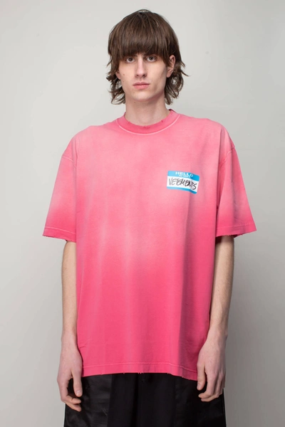 Vetements T-shirt In Faded Pink | ModeSens