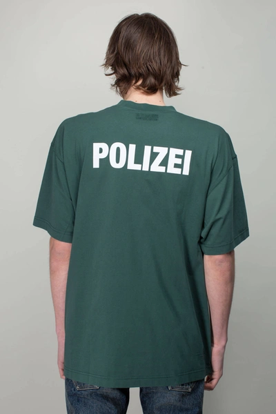 Vetements Polizei T-shirt Police In Green | ModeSens