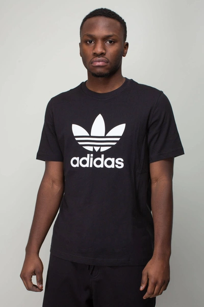 Crewneck Adicolor shirt Adidas T- Classics Short Trefoil ModeSens Sleeve | White/black In Originals Adidas