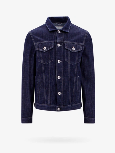 Shop Brunello Cucinelli Jacket In Blue