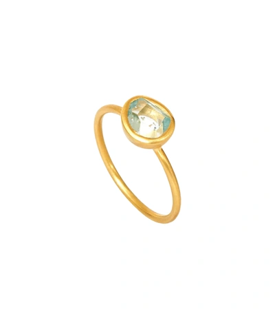 Shop Pippa Small Aquamarine New Day Cup Ring In Blue