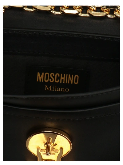 Shop Moschino 'm' Crossbody Bag In Black