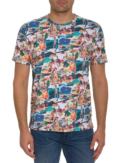Shop Robert Graham Hawaiian Summer Graphic T-shirt In Multi