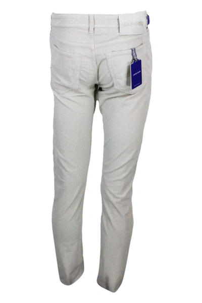 Shop Jacob Cohen Trousers In White