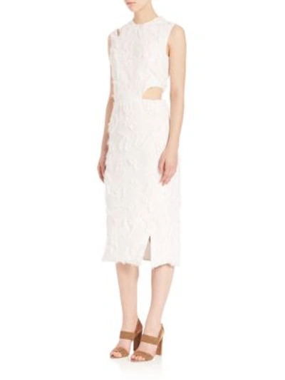 Jil Sander Antartide Sleeveless Cold-shoulder Dress, Off White