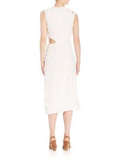 Shop Jil Sander Antartide Cutout Fil Coupe Dress In White