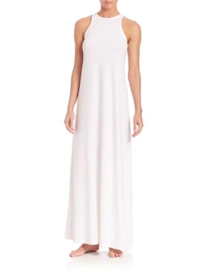 Csbla Solid Halter-neck Dress In White