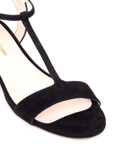 Shop Nicholas Kirkwood 'casati' Pearl Heel T-strap Suede Sandals