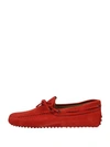 Tod's Gommino Suede Driver Loafers In Rosso