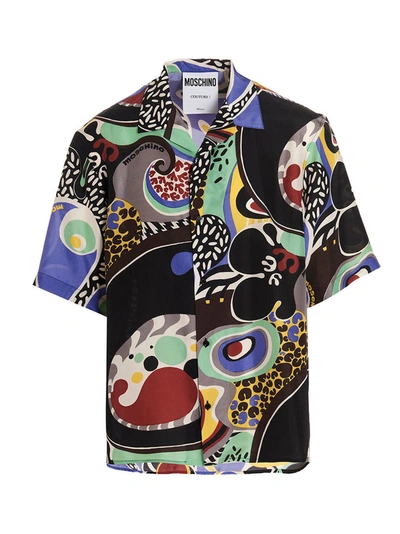 Shop Moschino 'psychedelic' Shirt In Black