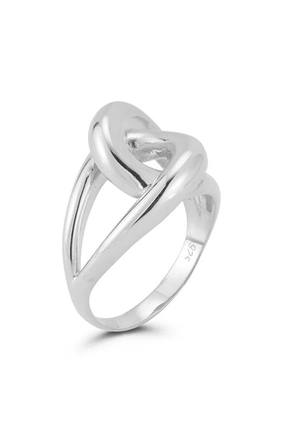 Shop Chloe & Madison Knot Ring In Silver