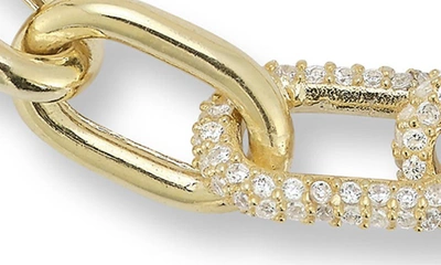 Shop Chloe & Madison Cz Pavé Open Link Chain Bracelet In Gold