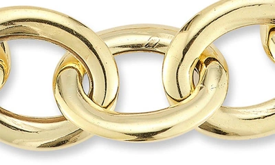 Chloe & Madison Chloe And Madison 14k Over Silver Link Bracelet In Gold
