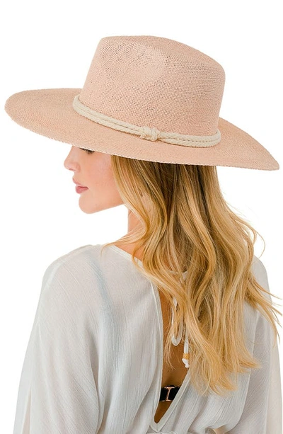 Marcus Adler Rope Band Straw Panama Hat In Brown
